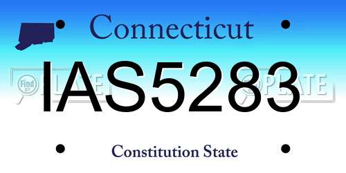 IAS5283 Connecticut License Plate