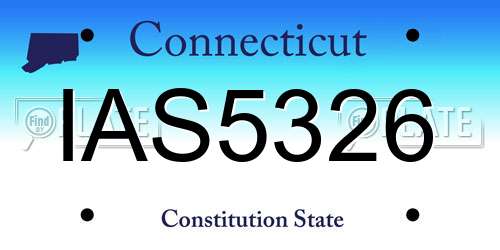 IAS5326 Connecticut License Plate