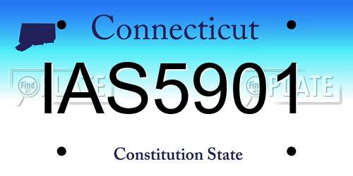 IAS5901 Connecticut License Plate