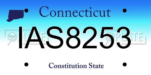 IAS8253 Connecticut License Plate