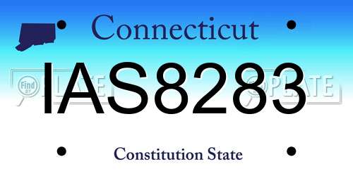 IAS8283 Connecticut License Plate