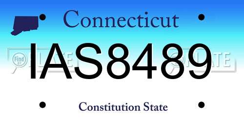 IAS8489 Connecticut License Plate