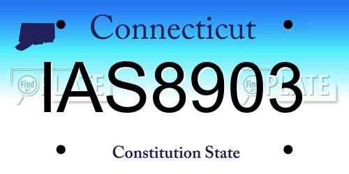 IAS8903 Connecticut License Plate
