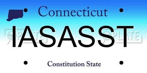 IASASST Connecticut License Plate