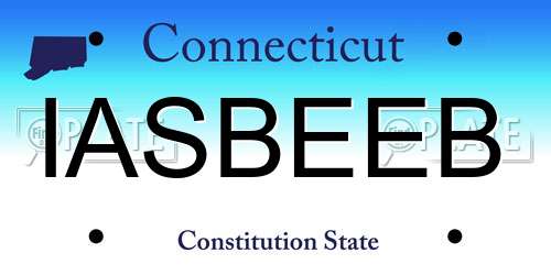 IASBEEB Connecticut License Plate