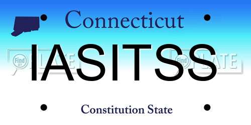 IASITSS Connecticut License Plate