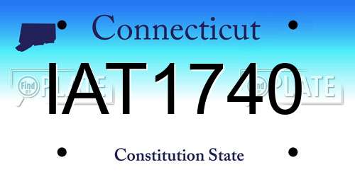 IAT1740 Connecticut License Plate
