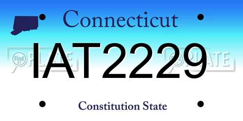 IAT2229 Connecticut License Plate