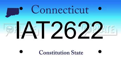 IAT2622 Connecticut License Plate