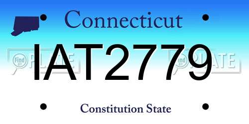 IAT2779 Connecticut License Plate