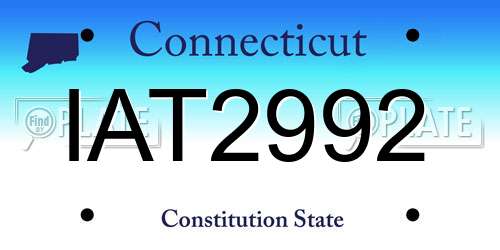 IAT2992 Connecticut License Plate