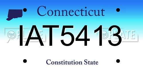 IAT5413 Connecticut License Plate