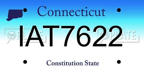 IAT7622 Connecticut License Plate