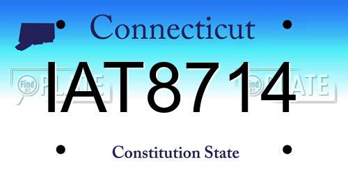 IAT8714 Connecticut License Plate