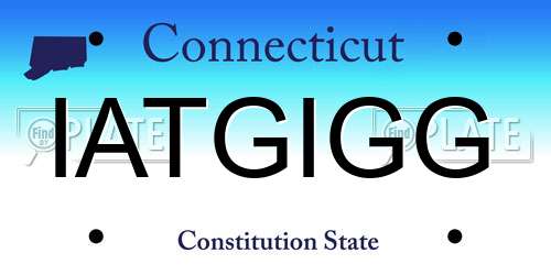 IATGIGG Connecticut License Plate
