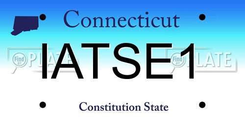 IATSE1 Connecticut License Plate