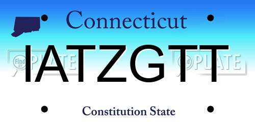 IATZGTT Connecticut License Plate