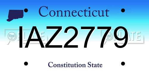 IAZ2779 Connecticut License Plate