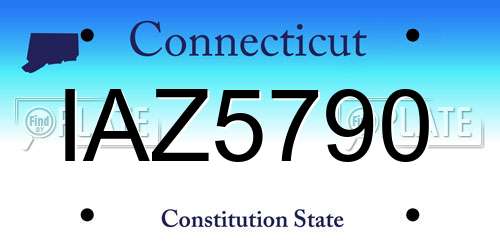 IAZ5790 Connecticut License Plate