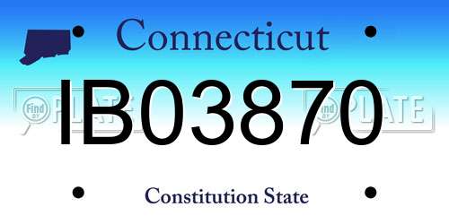 IB03870 Connecticut License Plate
