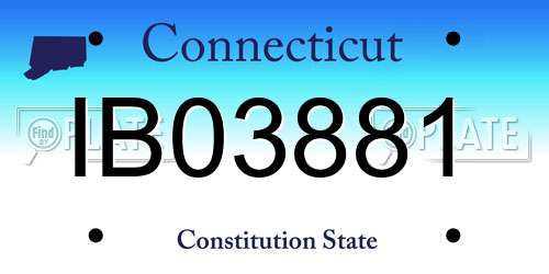 IB03881 Connecticut License Plate