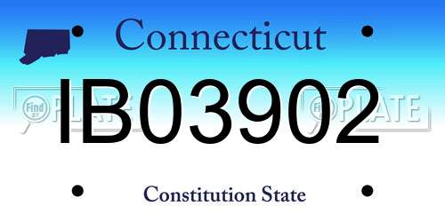 IB03902 Connecticut License Plate