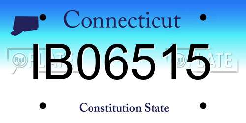 IB06515 Connecticut License Plate