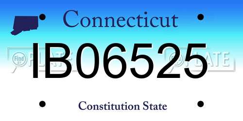 IB06525 Connecticut License Plate