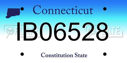 IB06528 Connecticut License Plate