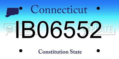 IB06552 Connecticut License Plate