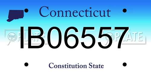 IB06557 Connecticut License Plate
