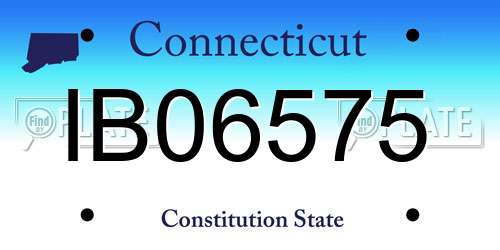 IB06575 Connecticut License Plate