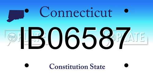 IB06587 Connecticut License Plate