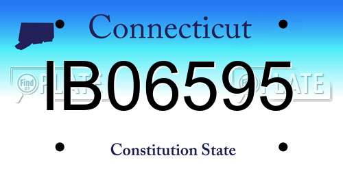 IB06595 Connecticut License Plate