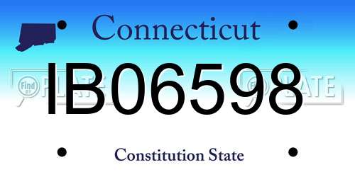 IB06598 Connecticut License Plate