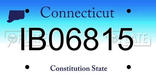 IB06815 Connecticut License Plate