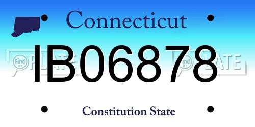 IB06878 Connecticut License Plate