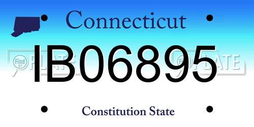 IB06895 Connecticut License Plate