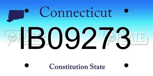 IB09273 Connecticut License Plate