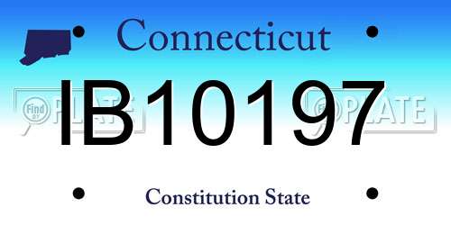 IB10197 Connecticut License Plate
