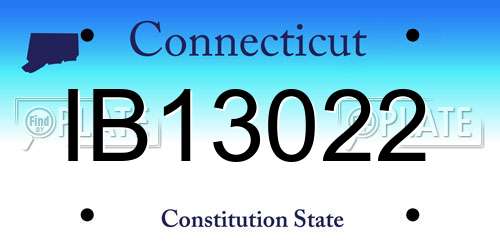 IB13022 Connecticut License Plate