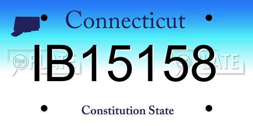 IB15158 Connecticut License Plate