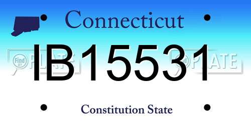 IB15531 Connecticut License Plate
