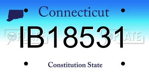 IB18531 Connecticut License Plate