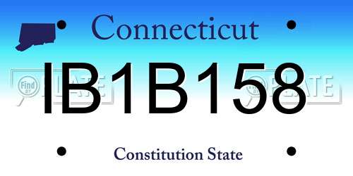 IB1B158 Connecticut License Plate