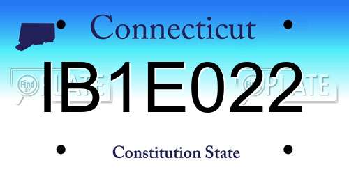 IB1E022 Connecticut License Plate
