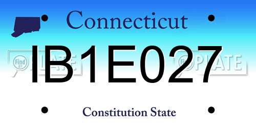 IB1E027 Connecticut License Plate
