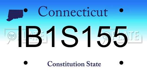 IB1S155 Connecticut License Plate