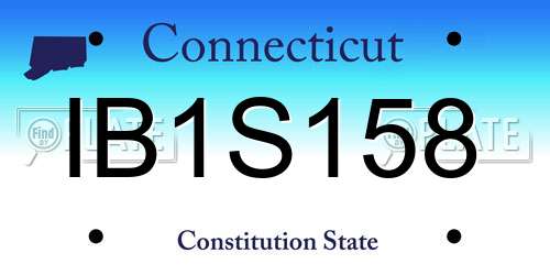 IB1S158 Connecticut License Plate