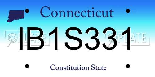 IB1S331 Connecticut License Plate